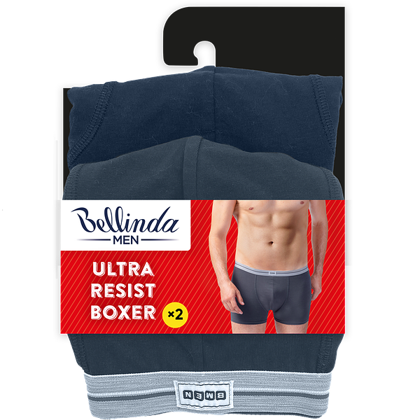 Bellinda nULTRA RESIST BOXER 2x - Double pack of cotton boxer shorts - grey - blue